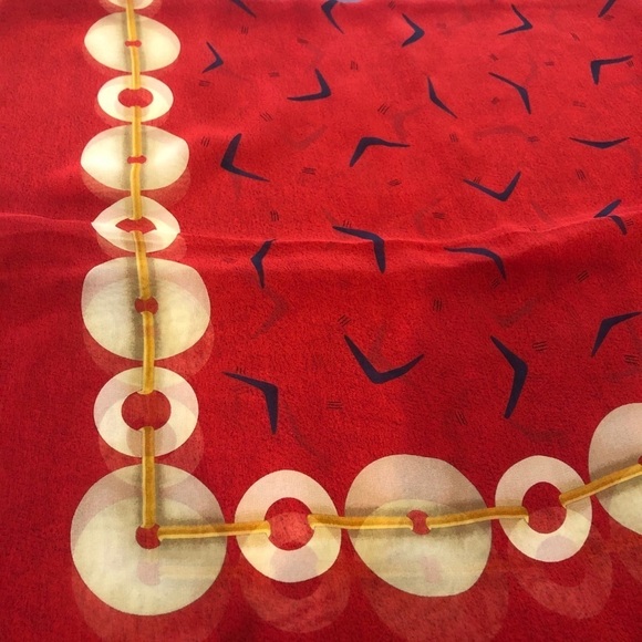 BVLGARI Red Square Scarf 34x34 - Picture 4 of 4